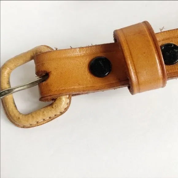 Tooled Leather Belt - Picture 3 of 9